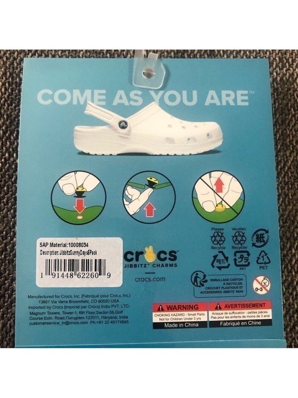 Crocs Sunny Day 5 Pack Summer Uniquely You Jibbitz Set Flamingo Sun Bike Sharms - Picture 10 of 13